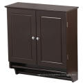 Double Door Wall Storage Cabinet Bathroom Furniture Black